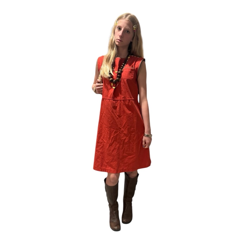 Vintage 60s/70s Red Sleeveless Dress